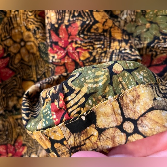 Handmade Vintage 70’s maxi floral dress yellow, & brown empire waist Small EUC​ - Picture 16 of 16